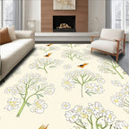 Ornate Floral Bird Pattern Design Rug