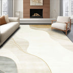 Neutral Wave Abstract Rug