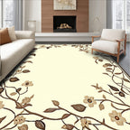 Vintage Floral Vine Border Design Rug