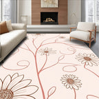 Delicate Floral Vine Pattern Rug