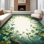 Enchanted Forest Vines Birds Rug