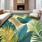 Tropical Leaf Pattern Rug