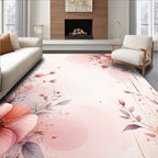 Pink Floral Watercolor Delight Rug