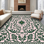 Emerald Green Fern Tropical Manor Rug