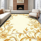 Golden Floral Vine Classic Design Rug