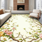 Whimsical Blossom Vine Pattern Rug