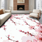 Pink Cherry Blossom Floral Pattern Rug