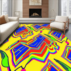Abstract Geometric Bright Bold Shapes Rug