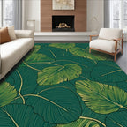 Tropical Leaf Line Art Rug
