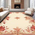 Ornate Floral Scrollwork Design Rug