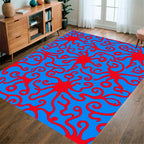 Crimson Swirl Bold Pattern Rug