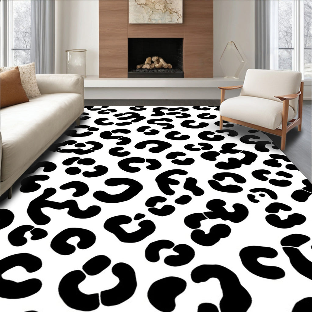 Bold Leopard Spot Pattern Rug