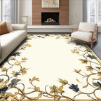 Elegant Floral Vine Scrollwork Design Rug