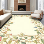 Botanical Vine Floral Scroll Pattern Rug