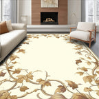 Ornate Golden Vine Border Design Rug