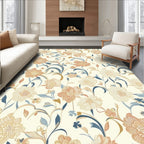 Cream Floral Vine Pattern Rug