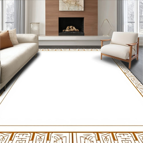 Abstract Geometric Pattern Border Design Rug