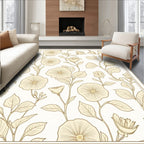 Vintage Floral Vine Pattern Accent Rug