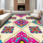 Colorful Floral Mandala Pattern Rug