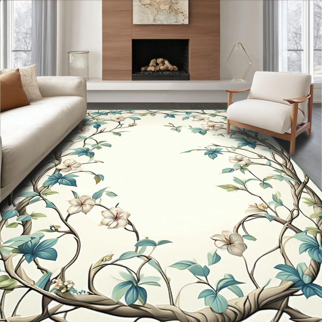 Vine Floral Pattern Rug