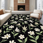 Whimsical Floral Bird Garden Design Rug
