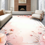 Watercolor Blossom Vine Floral Rug
