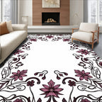 Ornate Floral Vine Pattern Rug