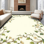 Vine Blossom Border Pattern Rug