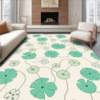 Water Lily Floral Pattern Rug