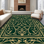 Elegant Floral Scrollwork Pattern Design Rug