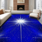 Midnight Starburst Patterned Design Rug