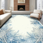 Winter Wonderland Snowflake Design Rug