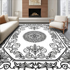 Vintage Floral Mandala Garden Design Rug