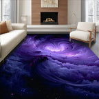 Cosmic Swirl Purple Galaxy Rug