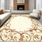 Rich Floral Swirls in Warm Tones Rug