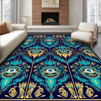 Mystic Eye Peacock Feather Pattern Rug