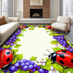 Ladybug Grape Vine Delight Pattern Rug