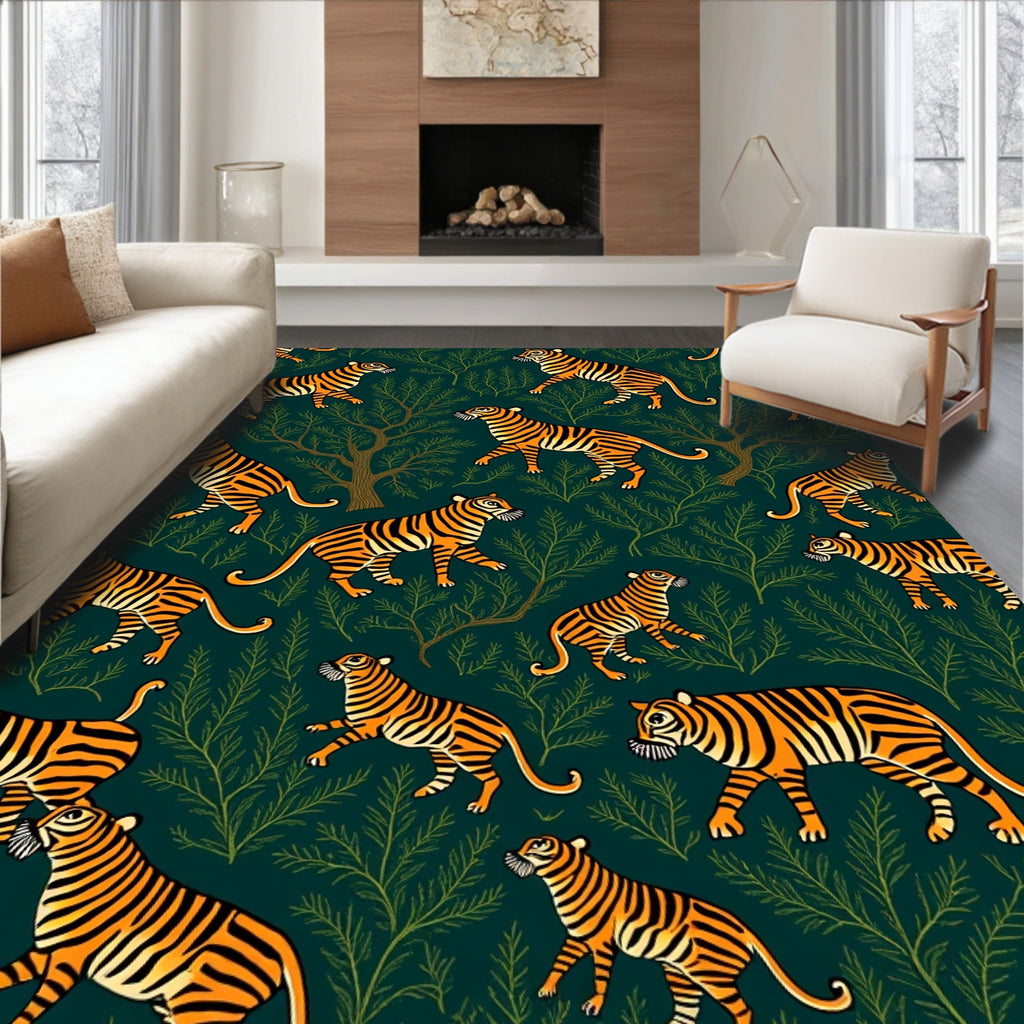 Tiger Forest Pattern Rug