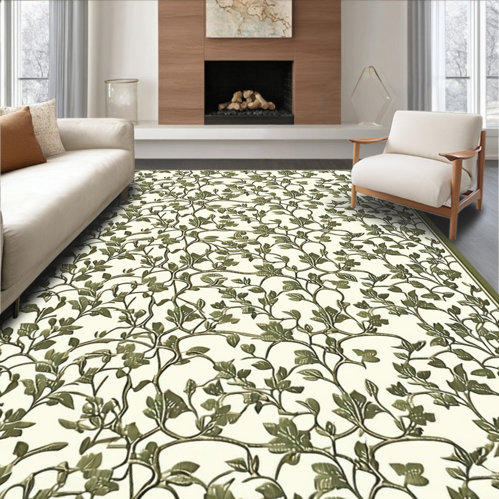 Vine And Leaf Pattern Rug