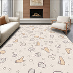 Abstract Terracotta Stone Pattern Rug