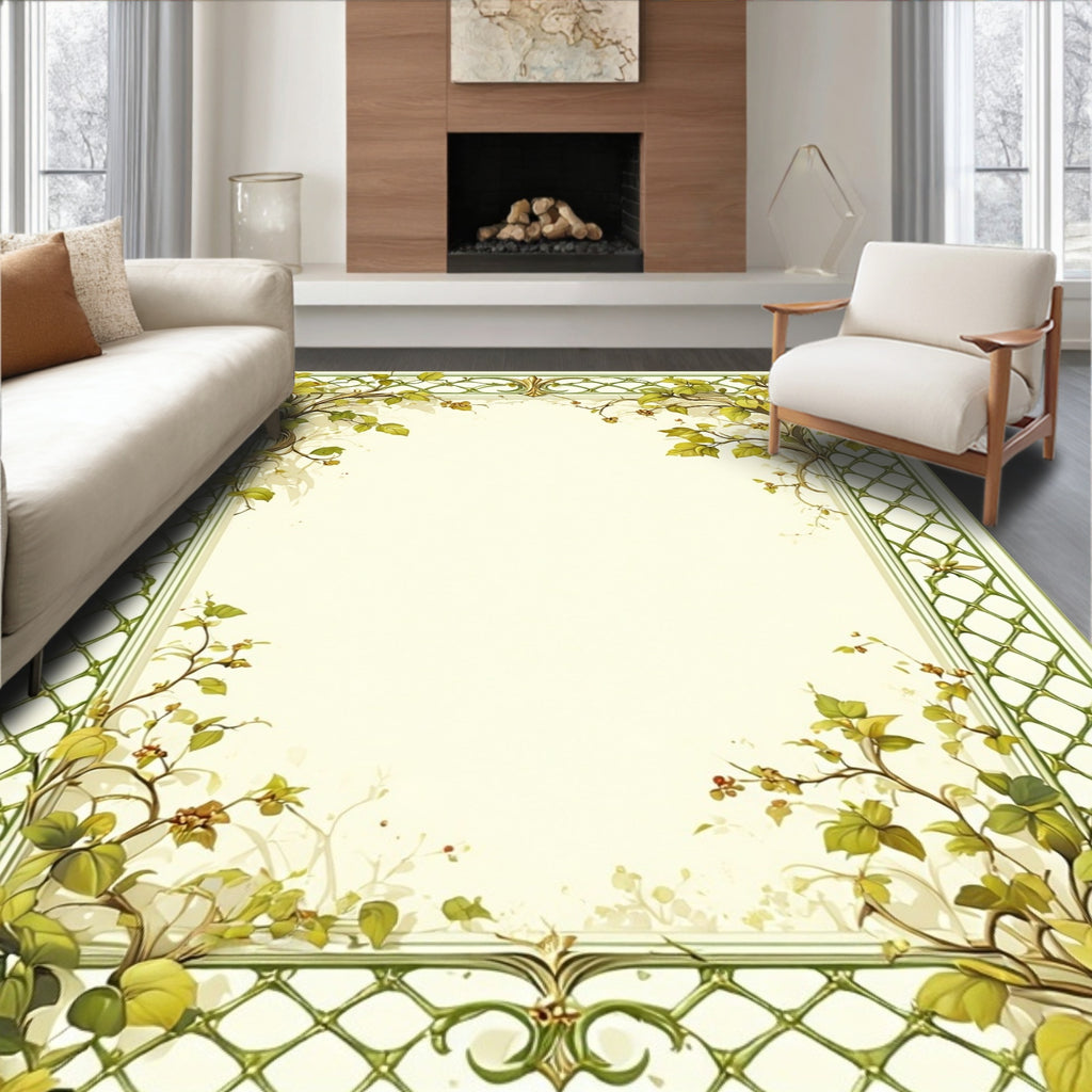 Art Nouveau Ivy Vine Border Design Rug