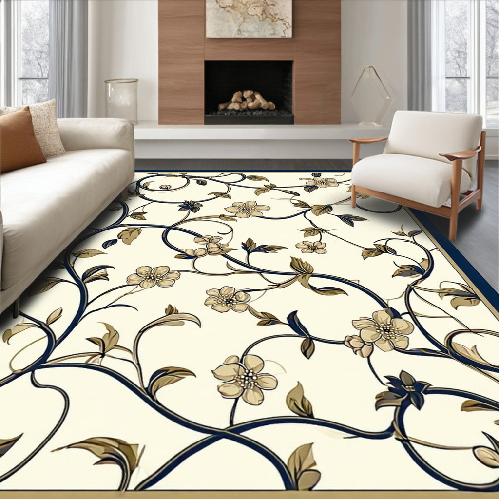 Elegant Floral vine Pattern Rug