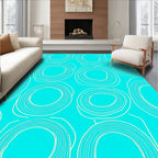 Abstract Circular Outline Pattern Rug