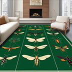 Vintage Insect Collection Pattern Rug