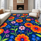Joyful Floral Patterned Rug