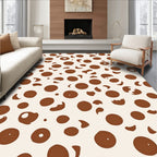 Chic Brown Dot Pattern Rug