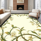 Elegant Floral Vine Border Design Rug