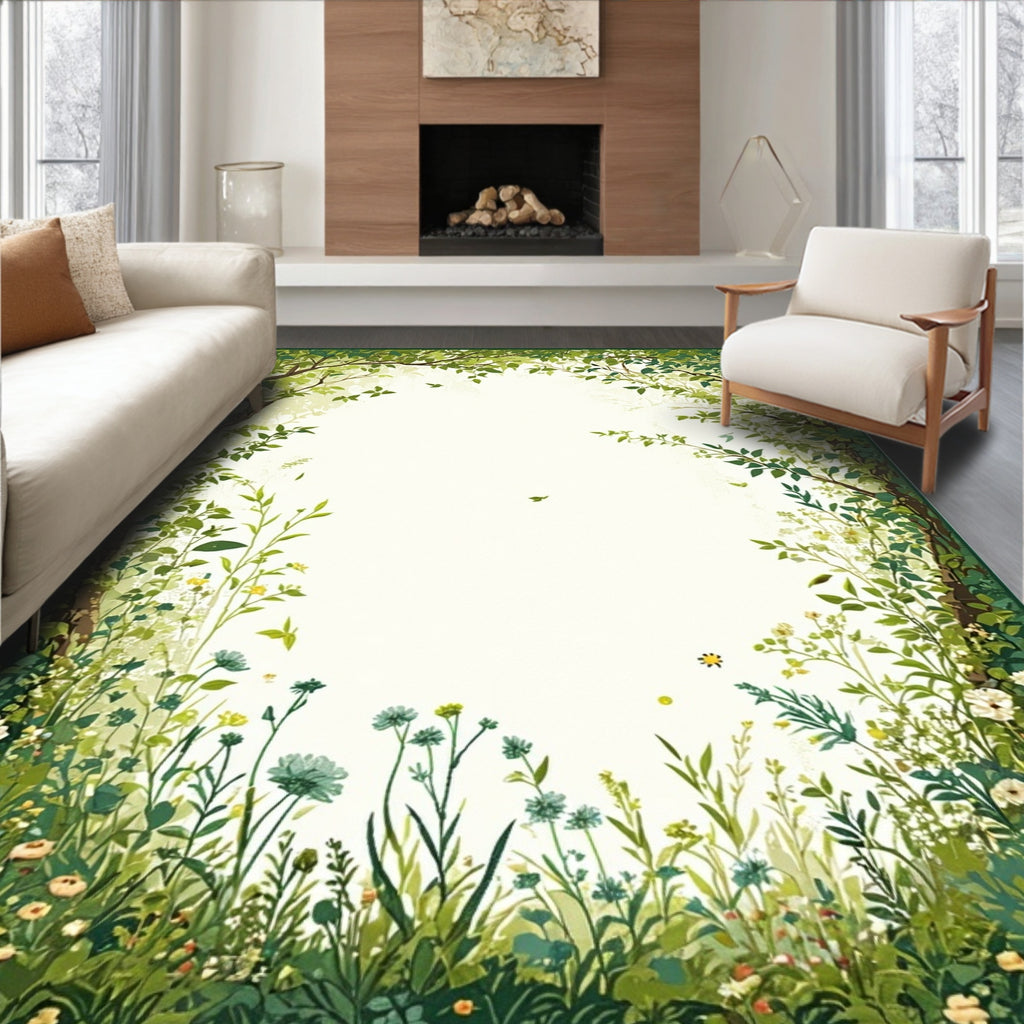 Enchanted Forest Floral Vines Rug
