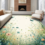 Ethereal Garden Butterfly and Floral Design Rug