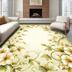 Vintage Floral Vine Scroll Wallpaper Rug
